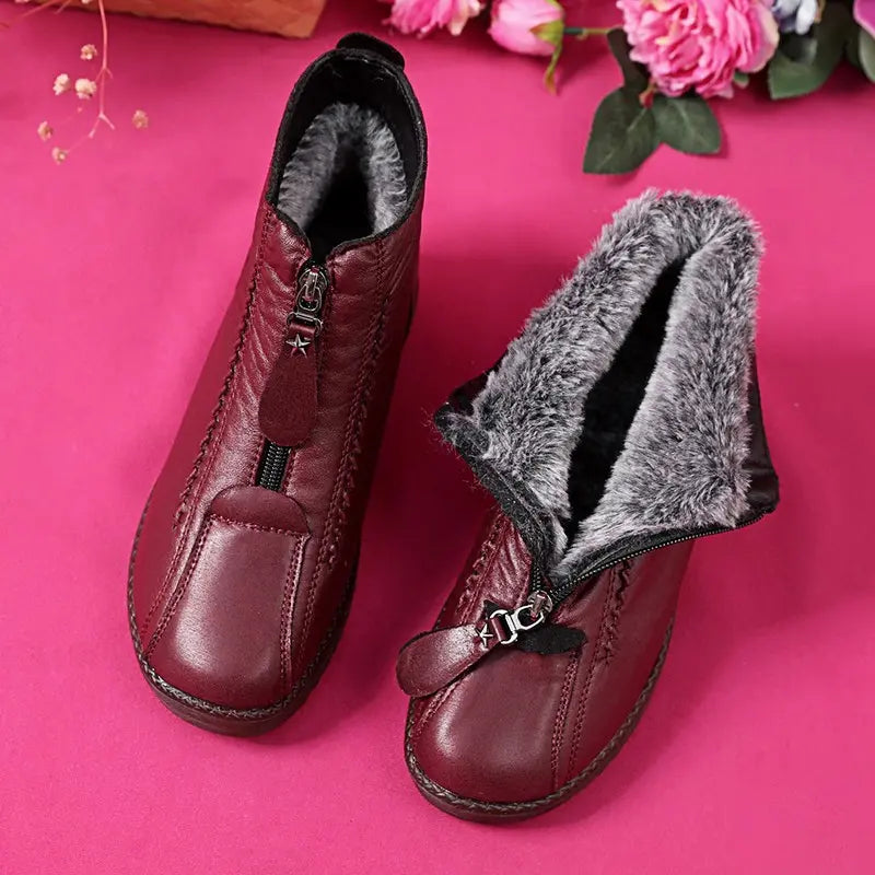 Livia | Damstövlar med halkskydd i naturläder