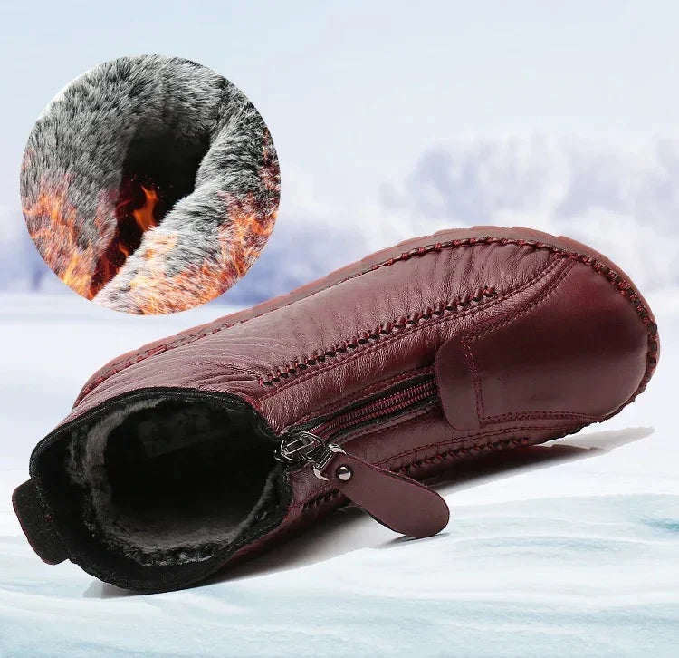 Livia | Damstövlar med halkskydd i naturläder