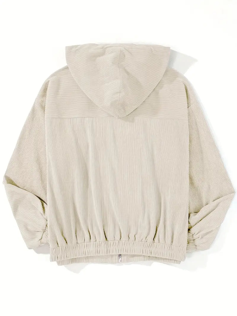 Caroline™ |  Cordjacka med dragkedja