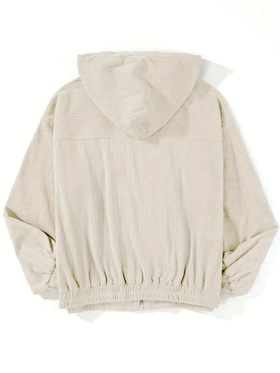 Caroline™ |  Cordjacka med dragkedja