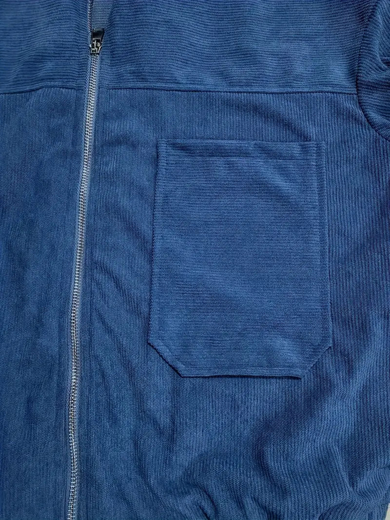 Caroline™ |  Cordjacka med dragkedja