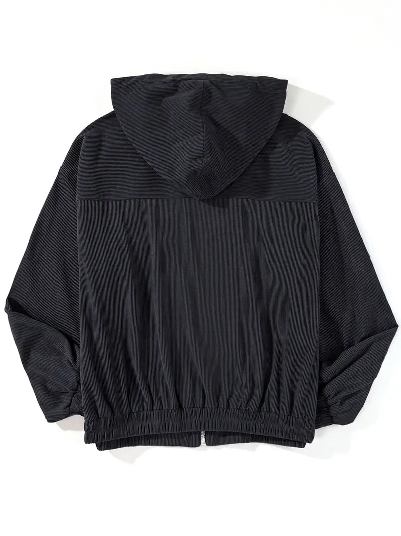 Caroline™ |  Cordjacka med dragkedja